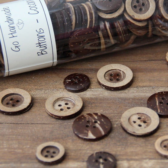 Kokosnöt Knappar - Classic - Go Handmade
2