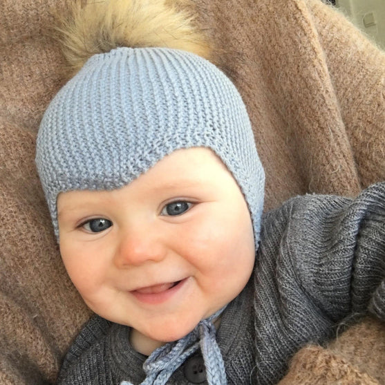 Stickad babymössa - Bomull
3