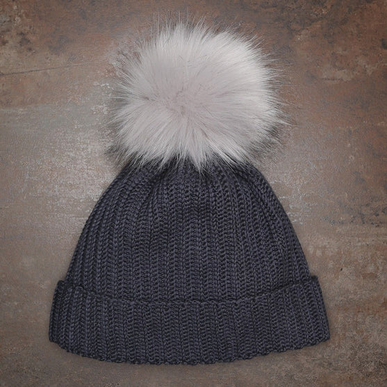 Pompom, Grå, large/13 cm - Go Handmade
3