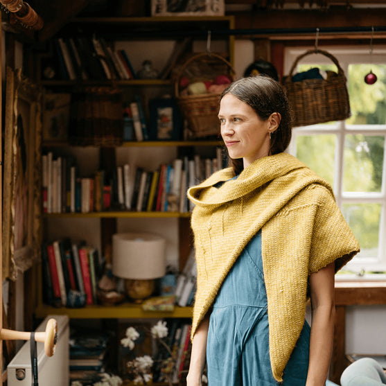 Heart of Gold - Trekantssjal med struktur
9