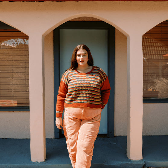 Lurdes - Tröja med chevronmönster
2