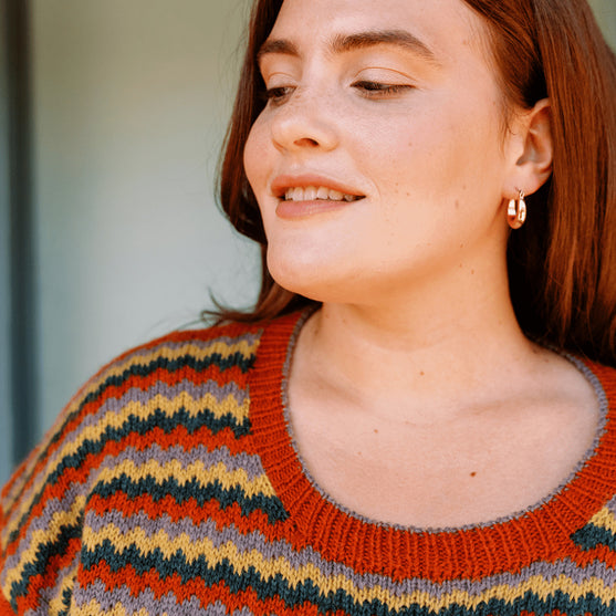 Lurdes - Tröja med chevronmönster
7