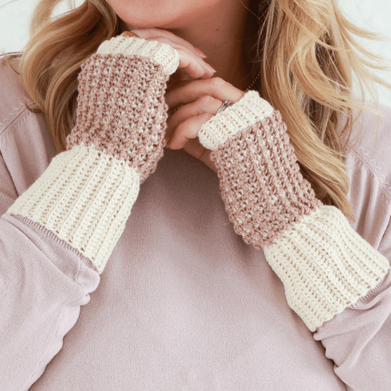 Coffee and Cream - Wrist Warmers
4