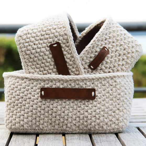 Moss Stitch Korg - Fyrkantig
5