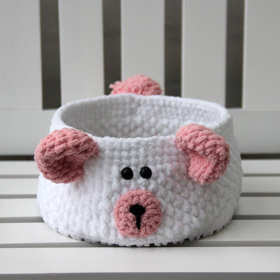 Teddy Basket med PU läderbotten
2