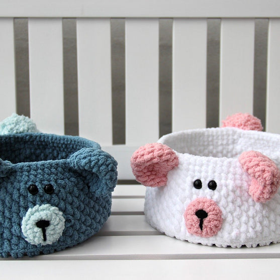 Teddy Basket med PU läderbotten
5