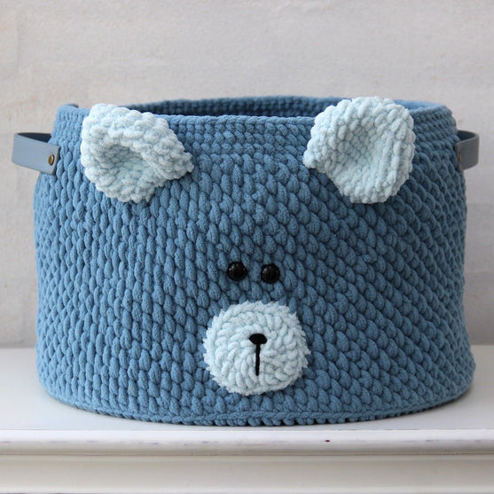 Teddy Basket Stor med PU läderbotten
2