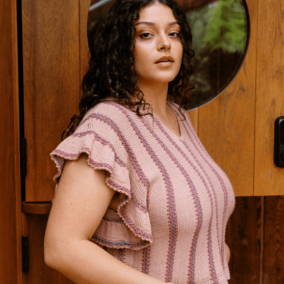 Dalle de Verre - Ruffle Sleeved Top
11