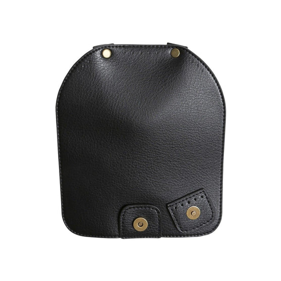 Bag Flap w/Magnetic Button - Black/Bronze - Go Handmade
5