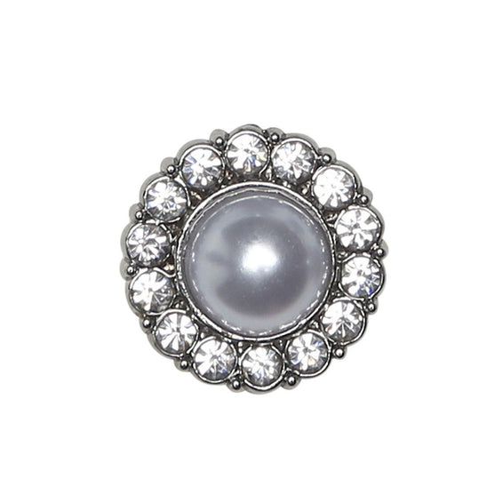Pärlknappar med sten - Silver - Flera Storlekar - Go Handmade
2
