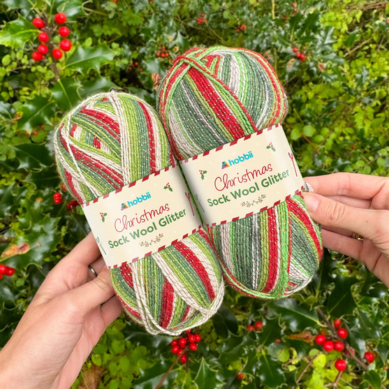Christmas Sock Wool Glitter (Begränsad utgåva) - Hobbii
7