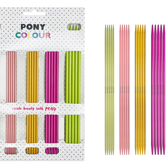 Colour set med strumpstickor - Pony
2