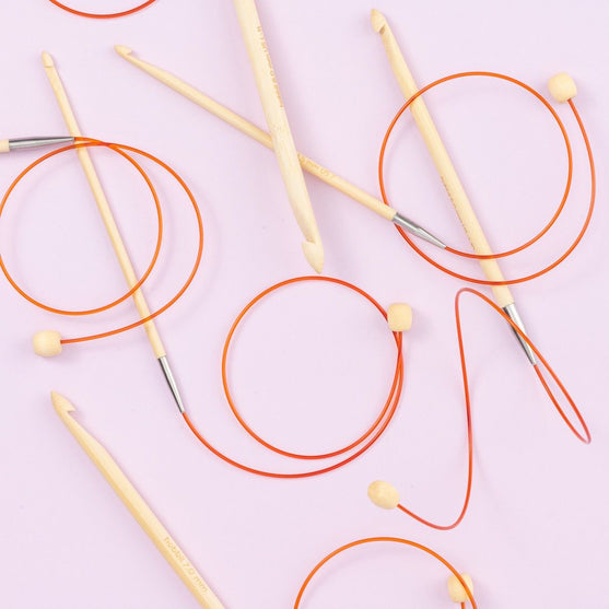 Tunisisk virknål i bambu med kabel - 50 cm - Hobbii
4