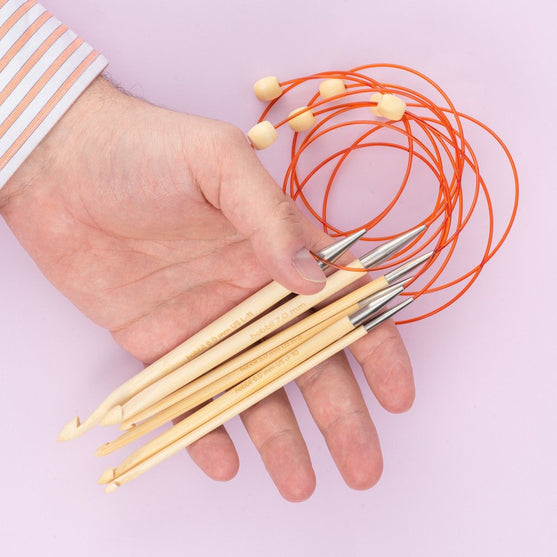 Tunisisk virknål i bambu med kabel - 50 cm - Hobbii
6