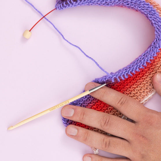 Tunisisk virknål i bambu med kabel - 50 cm - Hobbii
3