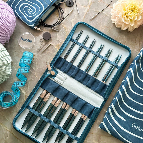 Betula Set med utbytbara ändstickor Deluxe - Cerulean - Hobbii
9