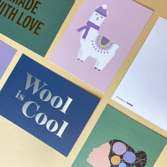 Vykort - 6 st. - Wool Is Cool - Hobbii
5