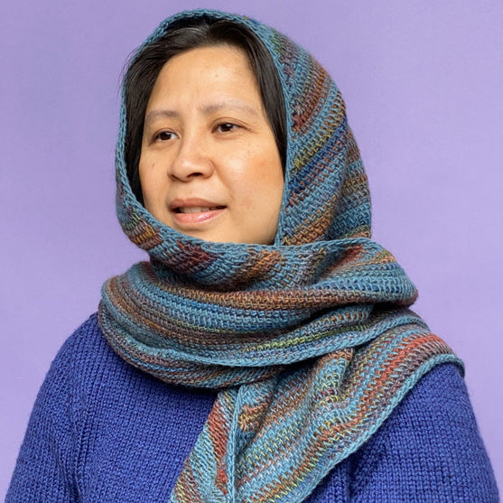 Jasmin - Tunisian Crochet Shawl
7