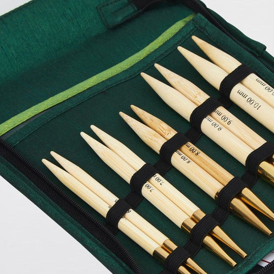 Bamboo set med utbytbara ändstickor - Tjocka stickor - KnitPro
3