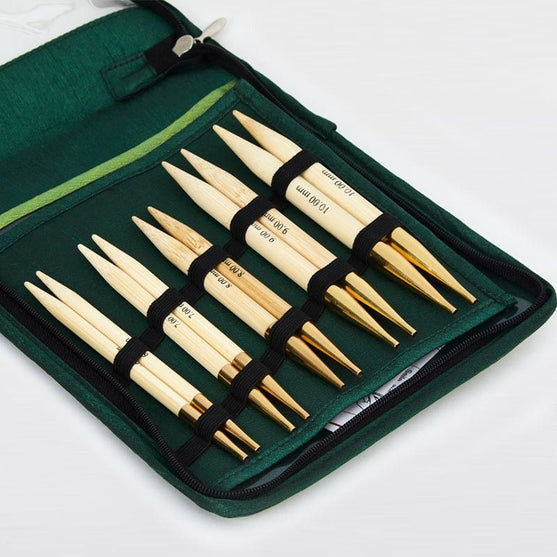 Bamboo set med utbytbara ändstickor - Tjocka stickor - KnitPro
2