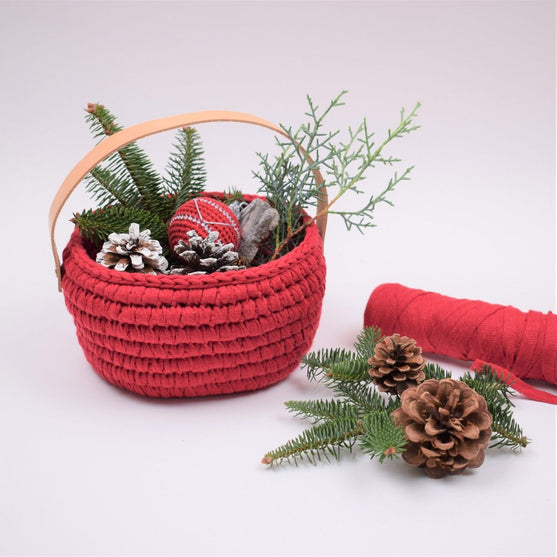 Ribbon Julkorg med läderhank
3