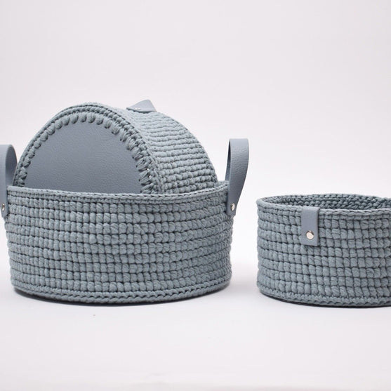 MyRoom – Round Basket with Leather base
4