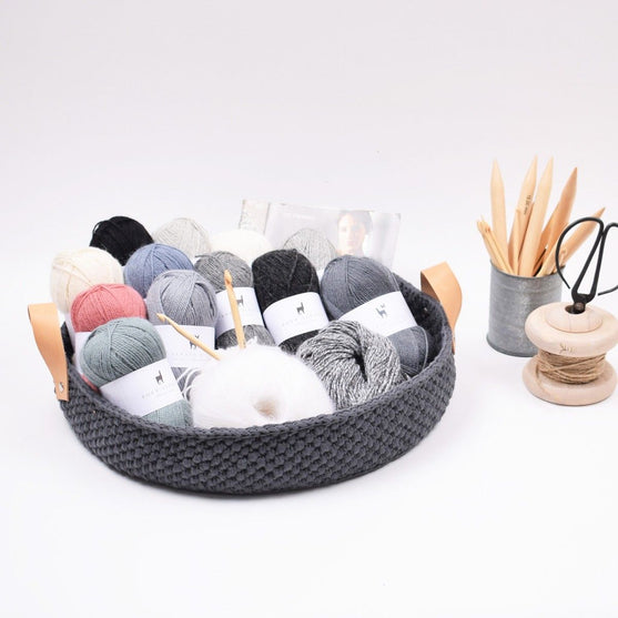 Ribbon Project Trays with Leather Base
4