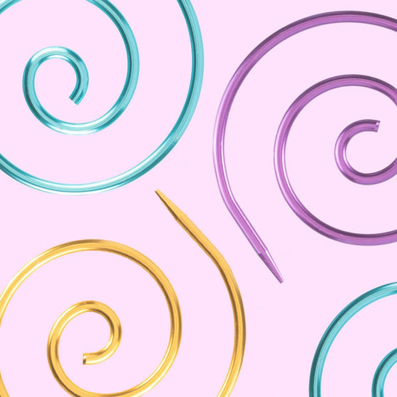 Flätstickor / Hjälpstickor - Spiral - Hobbii
3