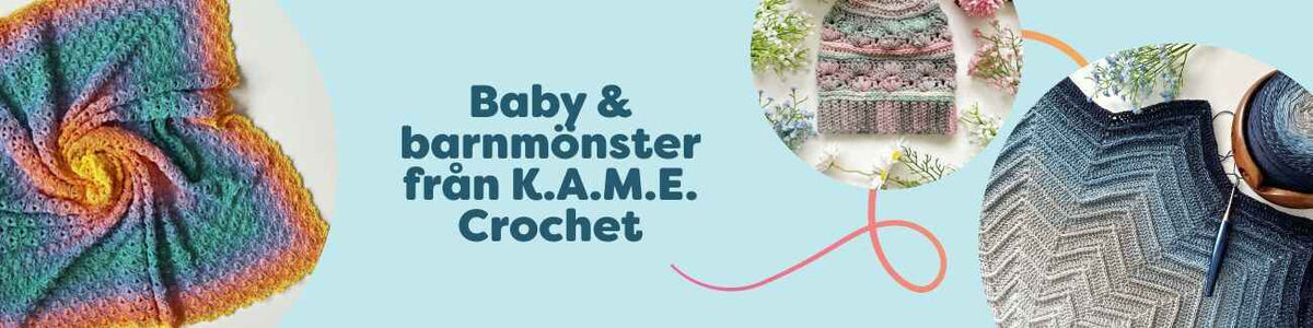 Baby & barnmönster från K.A.M.E. Crochet