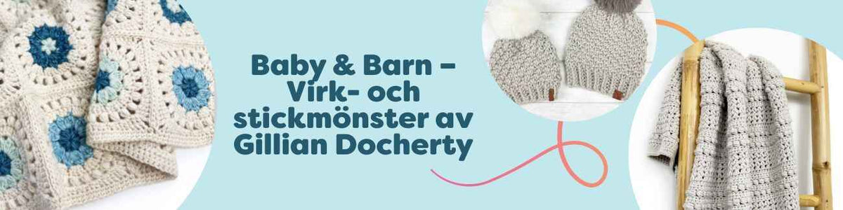 Baby & Barn – Virk- och stickmönster av Gillian Docherty