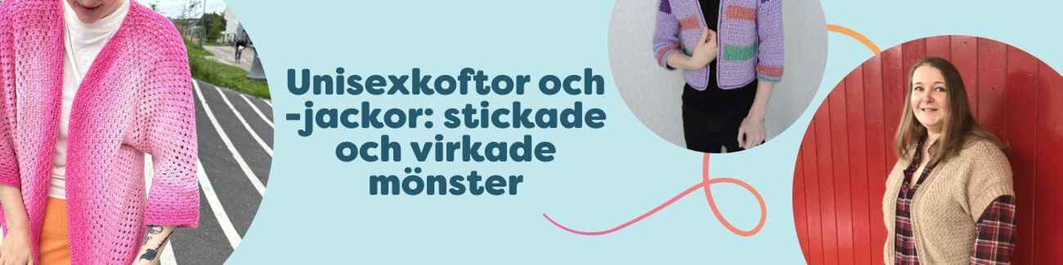 Unisexkoftor och -jackor: stickade och virkade mönster