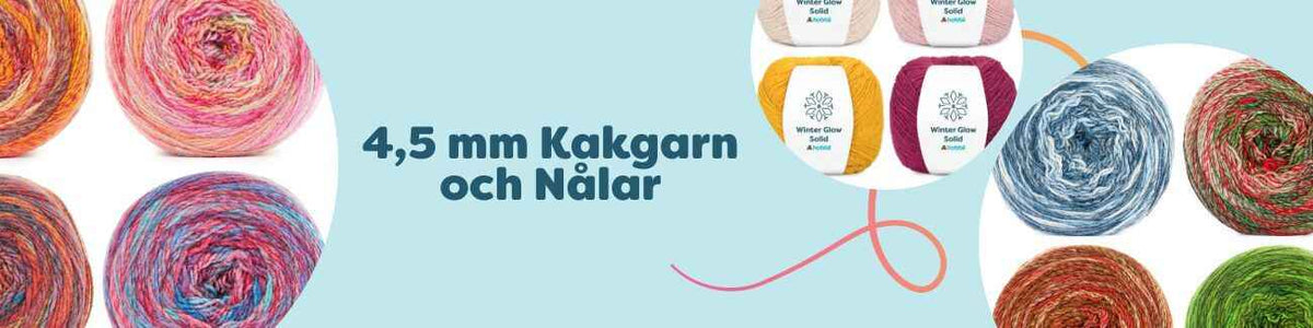 4,5 mm Kakgarn och Nålar