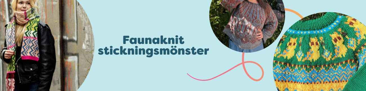 Faunaknit stickningsmönster