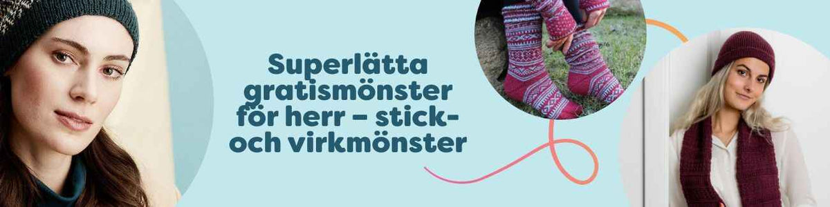 Gratis stick- & virkmönster för herr