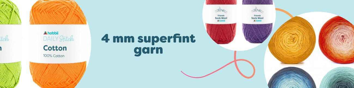 4 mm superfint garn