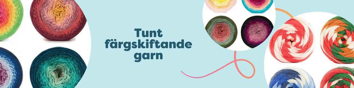 Tunt färgskiftande garn