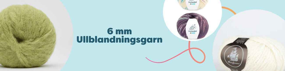 6 mm Ullblandningsgarn