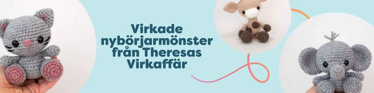 Virkade nybörjarmönster från Theresas Virkaffär