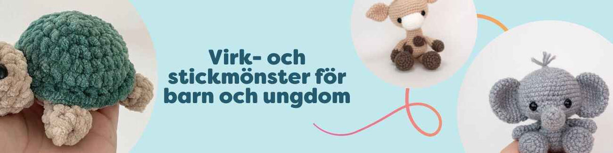 Virk- och stickmönster för barn och ungdom