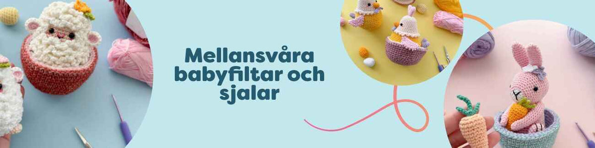 Mellansvåra babyfiltar och sjalar