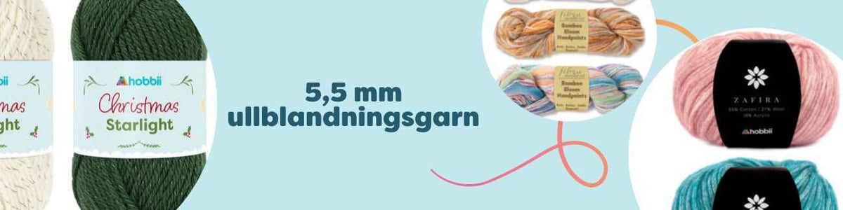 5,5 mm ullblandningsgarn