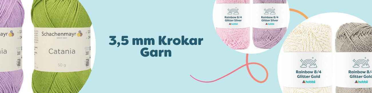 3,5 mm Krokar Garn