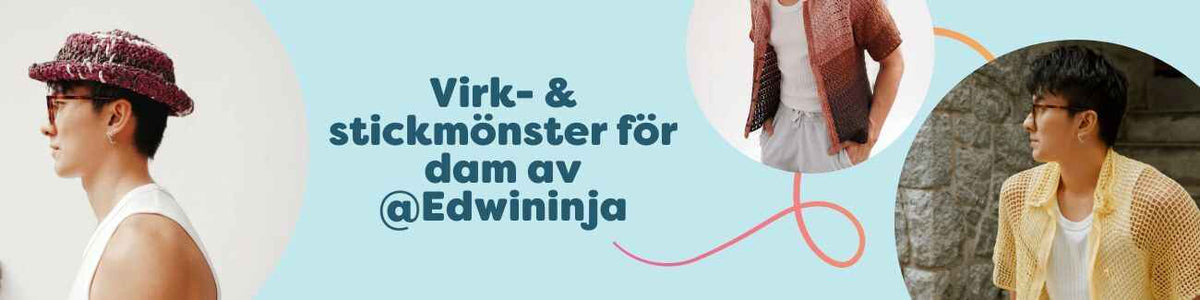 Virk- & stickmönster för dam av @Edwininja
