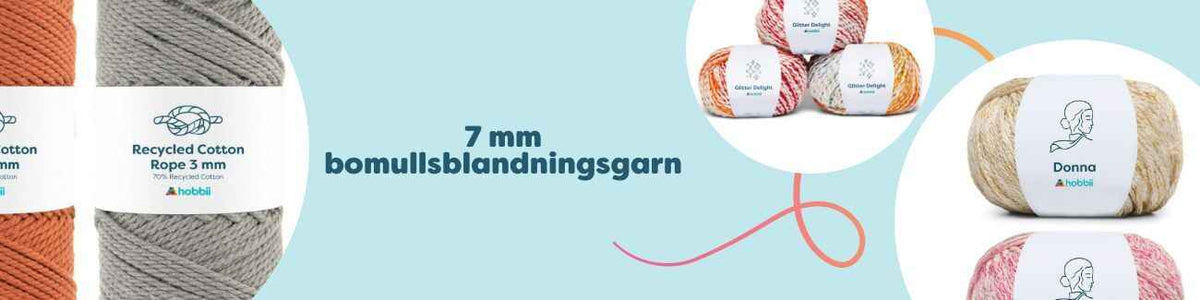 7 mm bomullsblandningsgarn