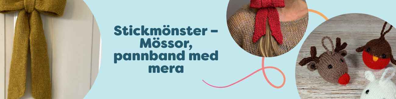 Stickmönster – Mössor, pannband med mera