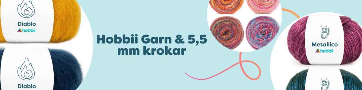 Hobbii Garn & 5,5 mm krokar