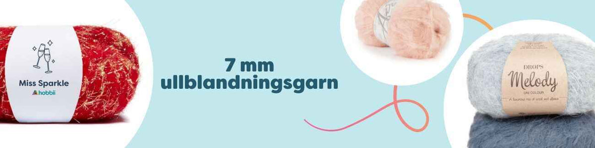 7 mm ullblandningsgarn