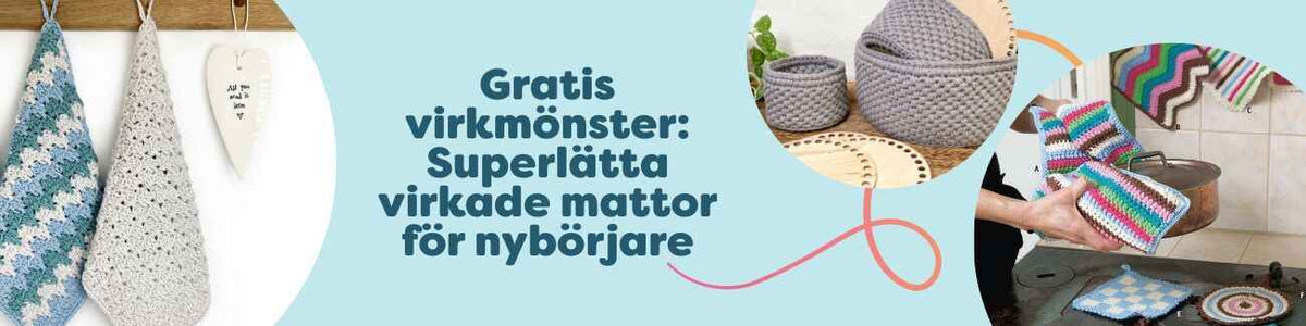Gratis virkmönster och stickmönster för mattor