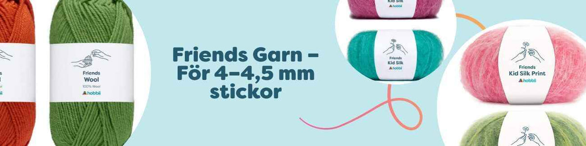 Friends Garn – För 4–4,5 mm stickor