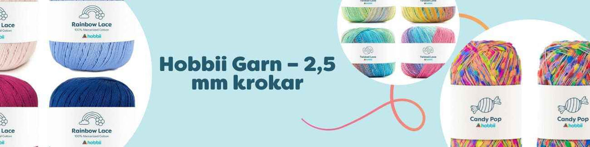 Hobbii Garn – 2,5 mm krokar